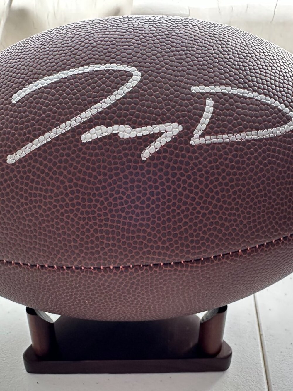 JAYDEN DANIELS SIGNED WASHINGTON COMMANDERS AUTOGRAPHED FOOTBALL W/holog COA 870